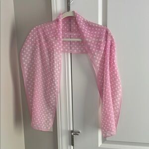 Pink Polka Dot Scarf